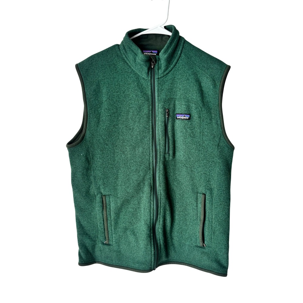 Patagonia Better Sweater Vest Mens Large Green Full Zip Fleece Jacket 25882